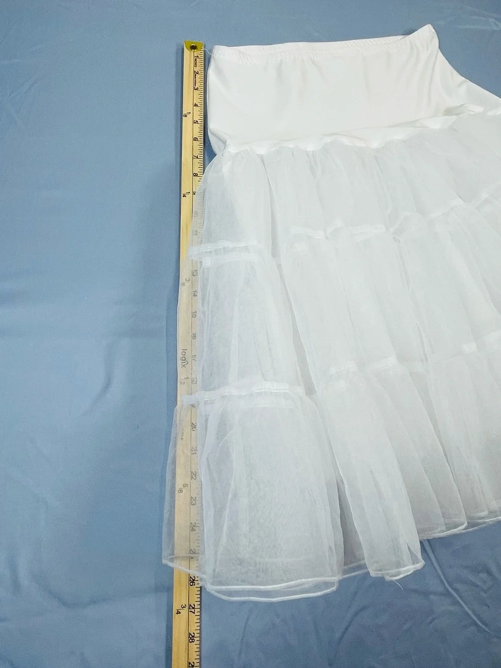 White Tiered Tulle Skirt - Classic Women's Petticoat size L